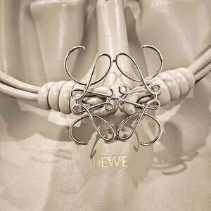Loewe Anagram Brooch in Silver, New, Unused